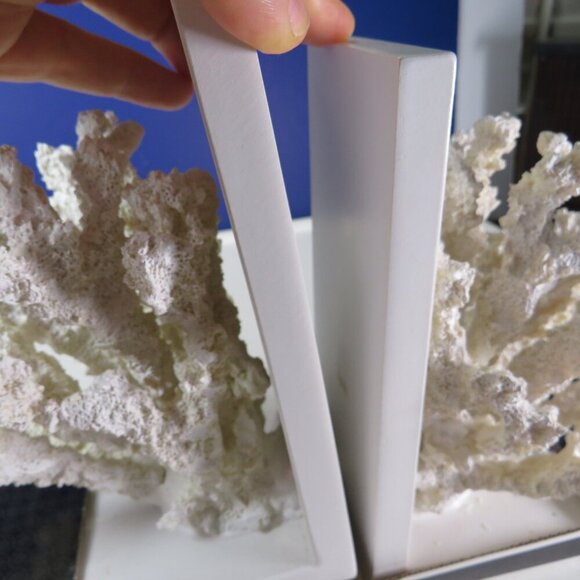 White Faux Coral Bookends from Target 2012 Nautical, lots of texture - Picture 9 of 12